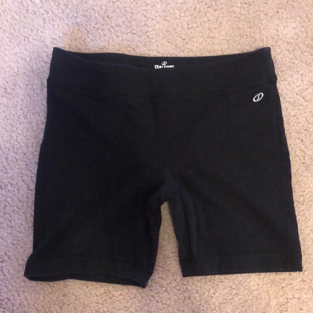 Spalding Black Cotton Stretch Biker Shorts